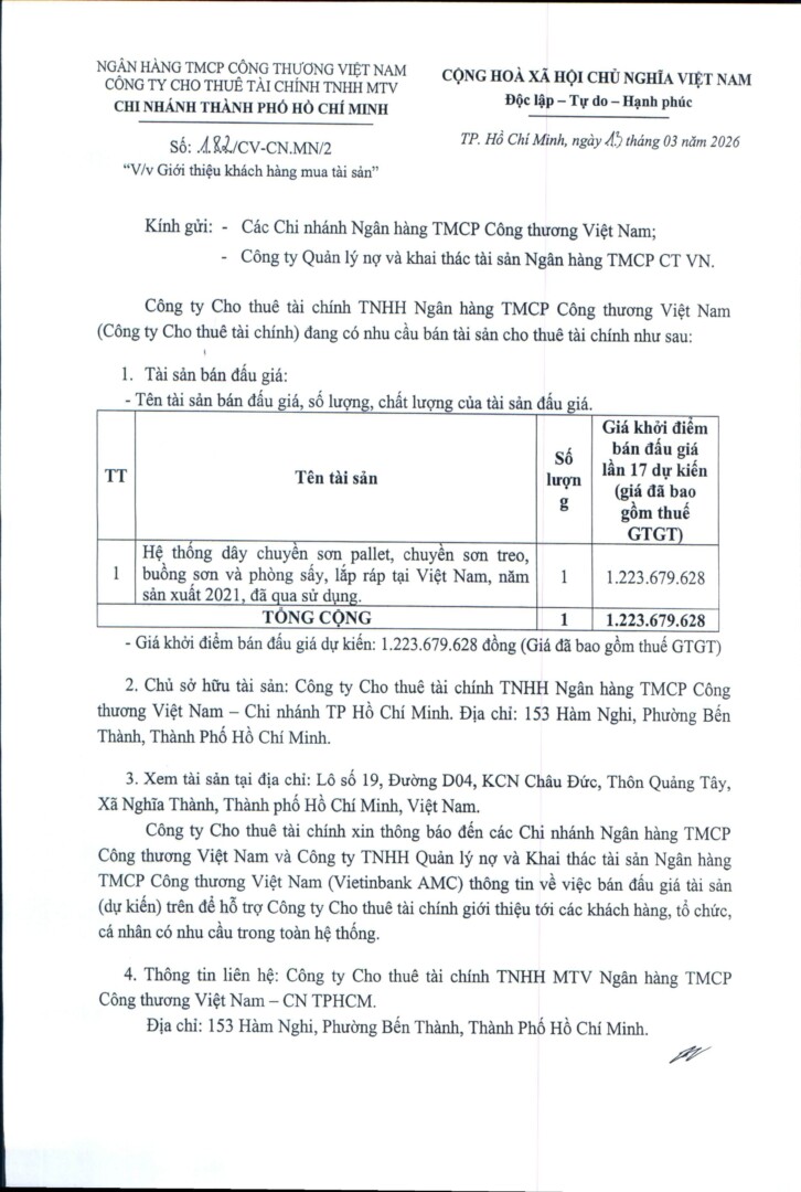 Cv Số 182 Vv Giới Thiệu Khách Hàng Mua Tài Sản Cty Maple Images 0