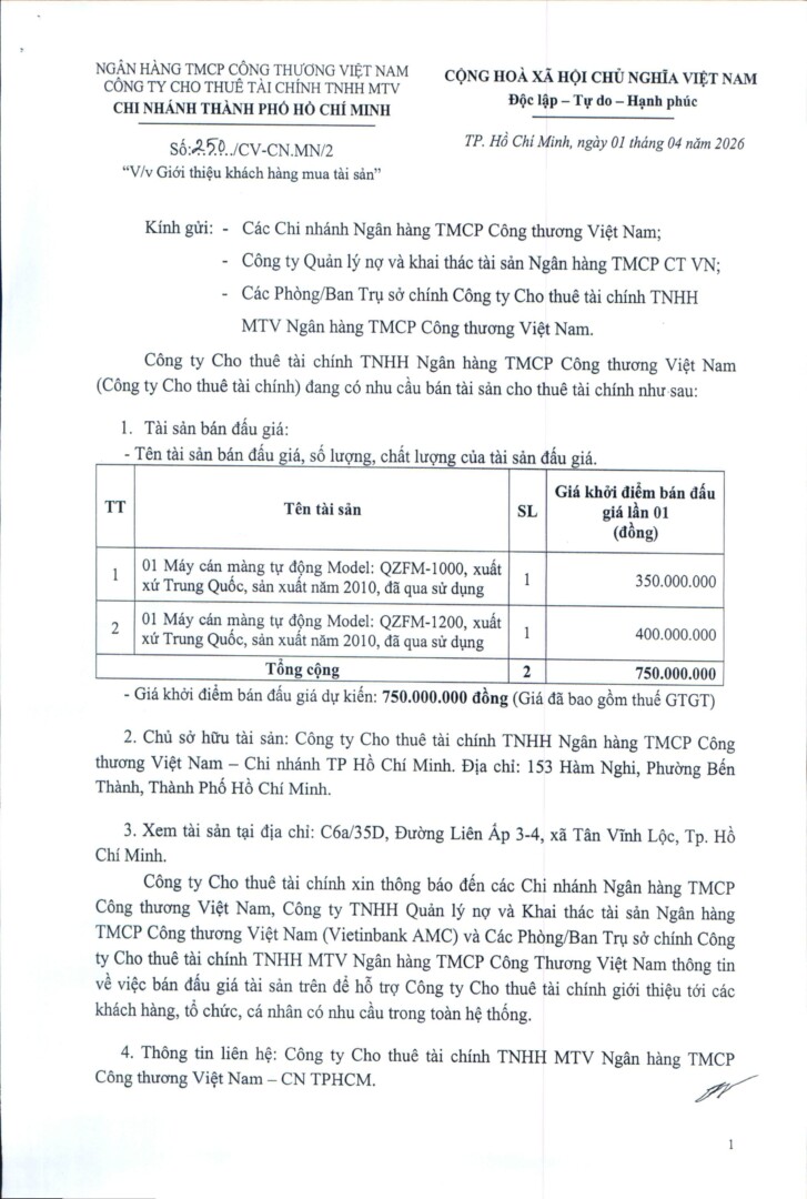 Cv250 Giới Thiệu Bán Ts Công Ty Bình Phát Hình ảnh 0